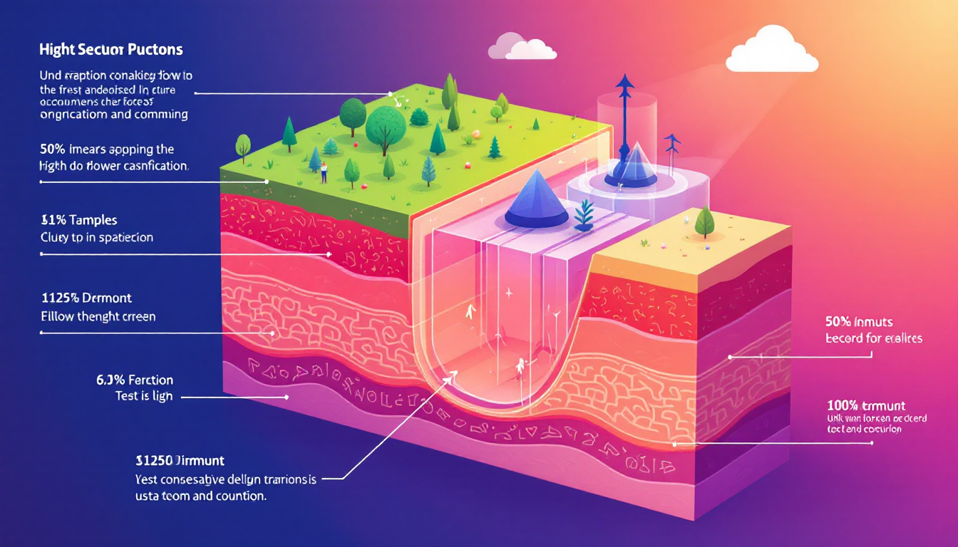 하이드로겔 마스크의 피부 침투 효과와 보습 및 회복 기능을 보여주는 인포그래픽