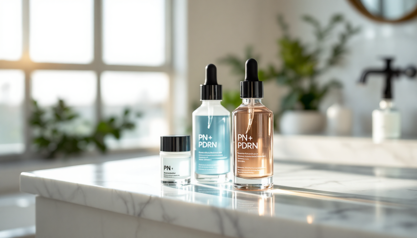 스키니멀리즘을 반영한 간소화된 미니멀 스킨케어 루틴과 고품질 PN, PDRN 세럼들