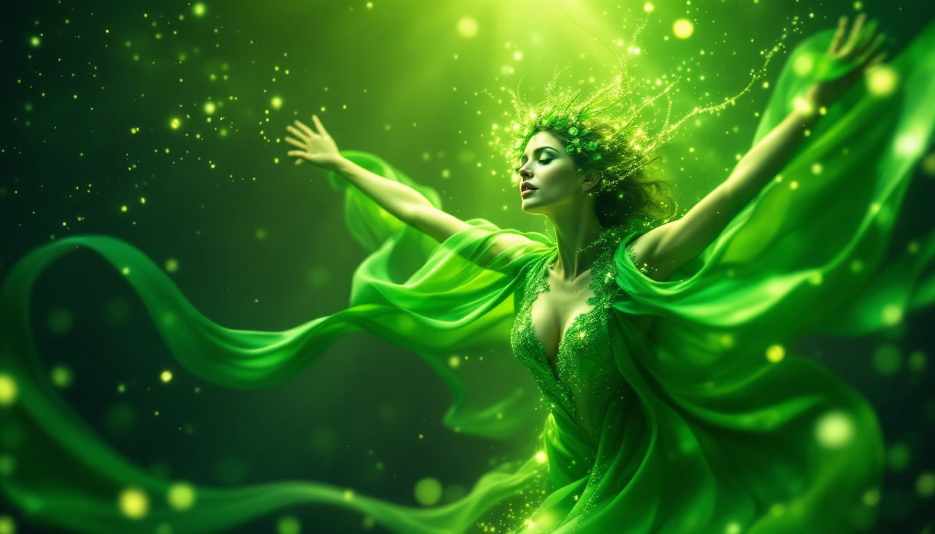 클린 뷰티가 미래 뷰티 산업의 핵심 가치임을 상징하는 미래 지향적 이미지