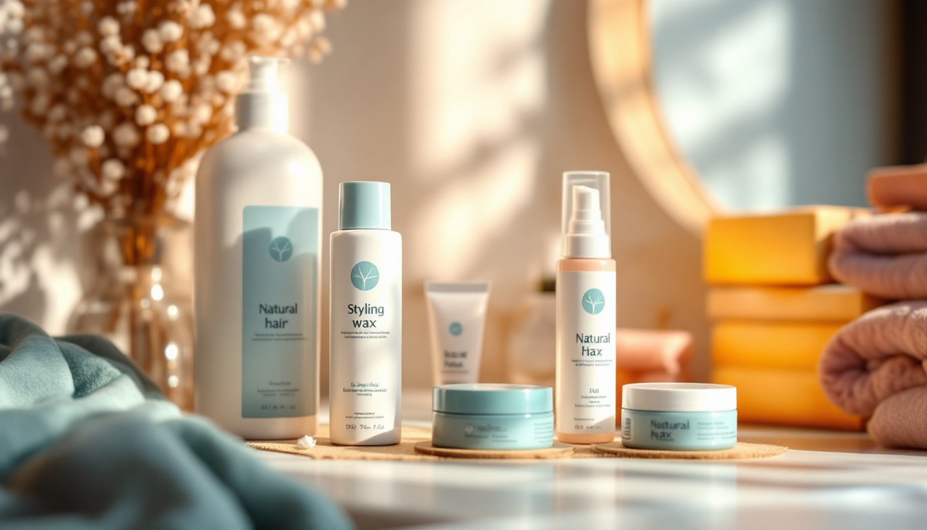 2026년 최신 헤어 제품들이 세련된 욕실 또는 화장대 위에 정돈되어 있는 모습