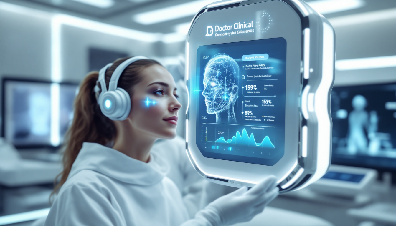 AI 기술로 개인 피부 상태를 실시간 분석하는 맞춤형 스킨케어 기기 이미지